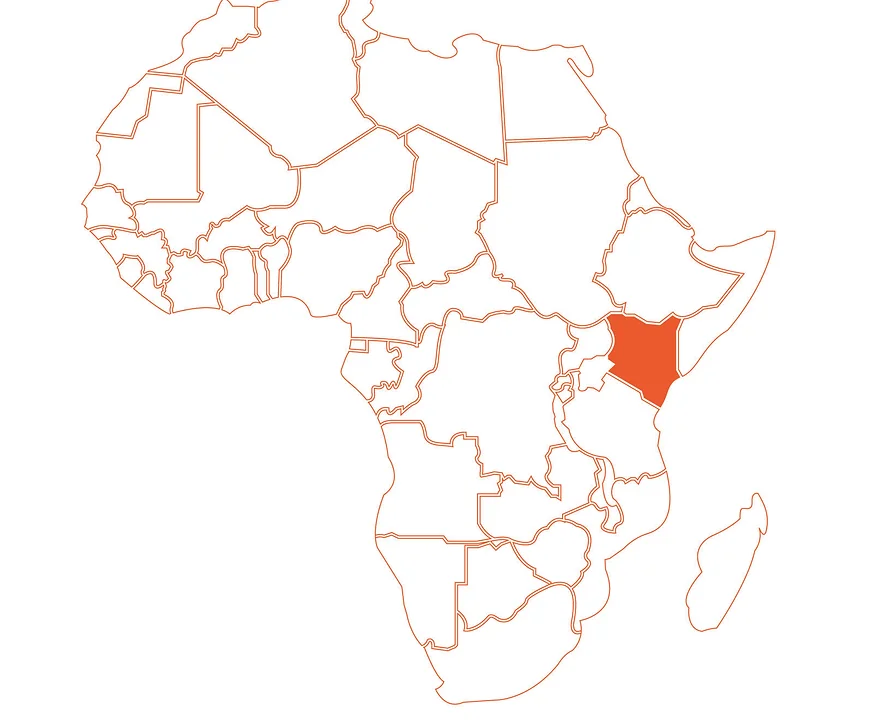Map showing Kenya